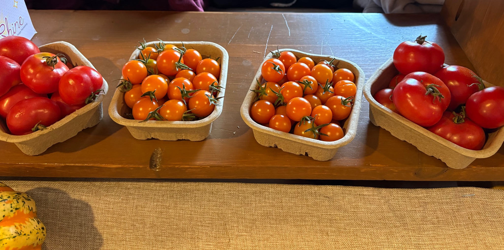 Red and orange tomatoes