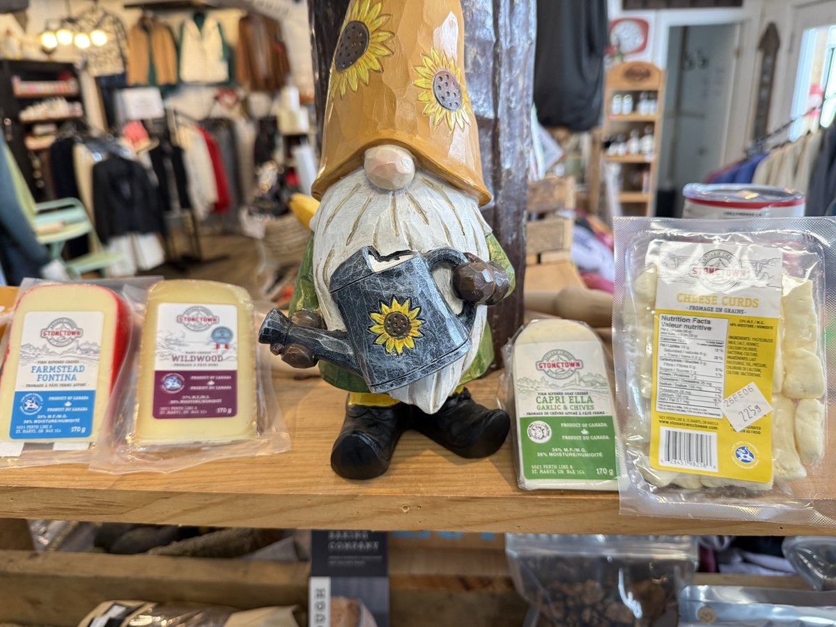 Stonetown artisan cheeses displayed in the store